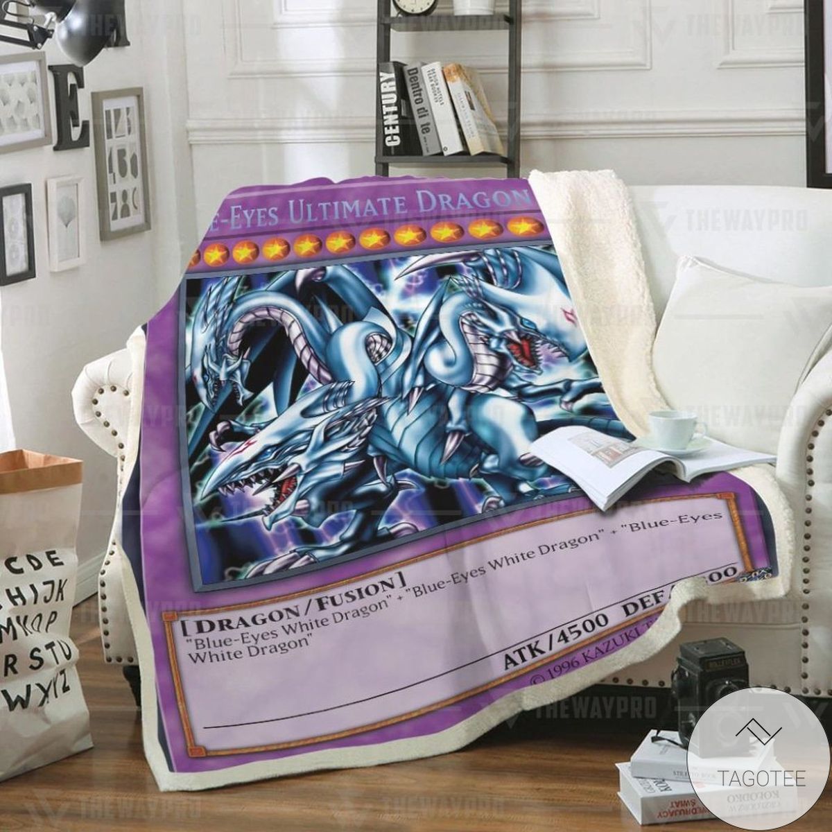 Blue Eyes Ultimate White Dragon Custom Blanket Blue Eyes Ultimate White Dragon Custom Blanket