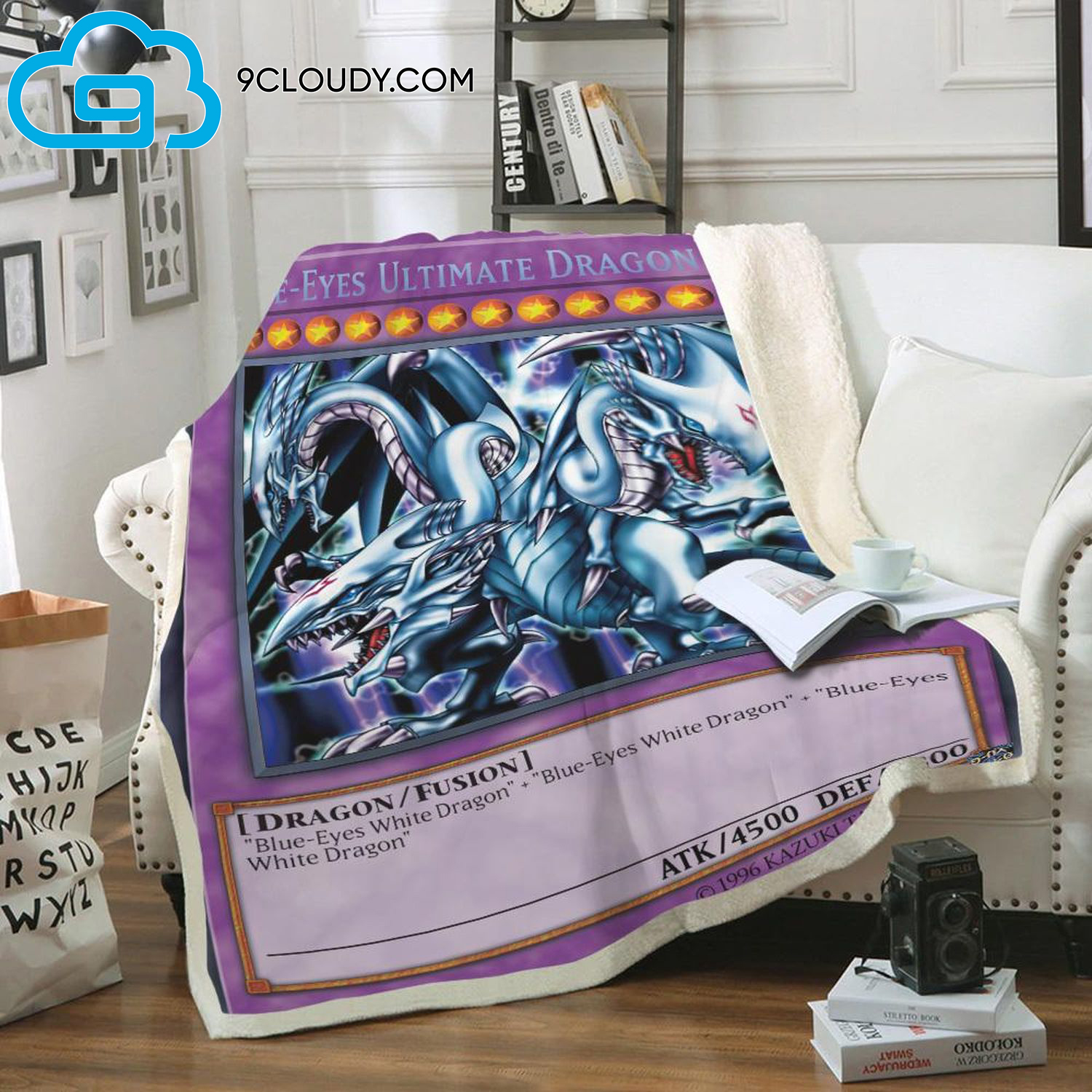 Blue Eyes Ultimate White Dragon Custom Full Print Soft Blanket Blue Eyes Ultimate White Dragon Custom Full Print Soft Blanket
