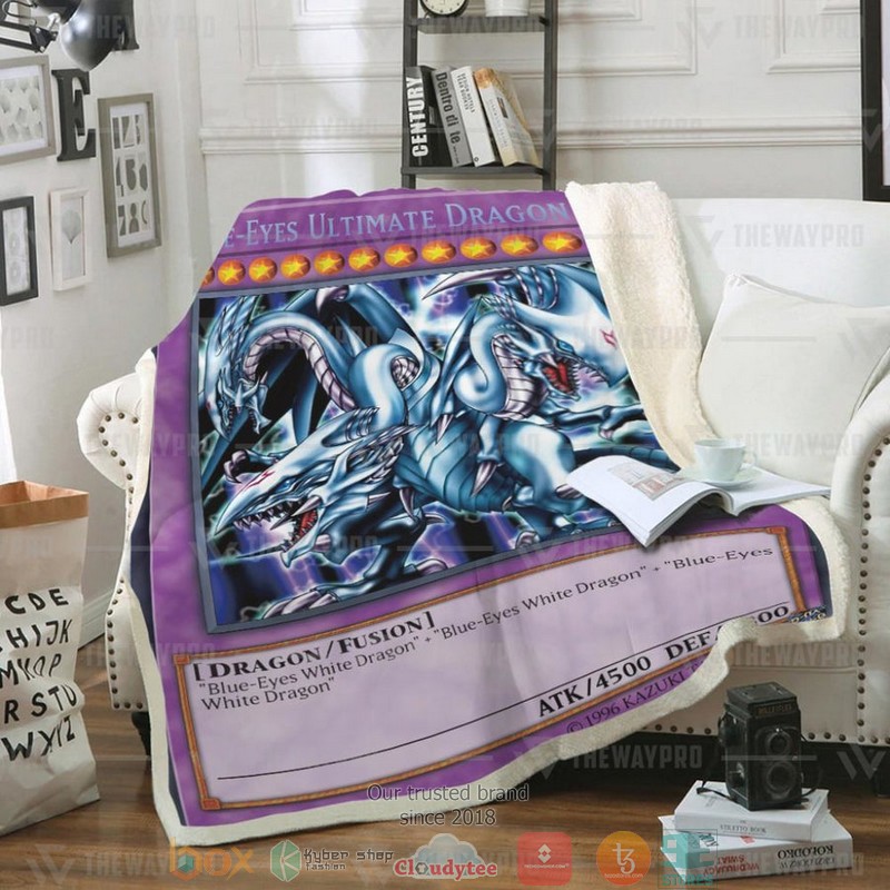Blue Eyes Ultimate White Dragon Soft Blanket Blue Eyes Ultimate White Dragon Soft Blanket
