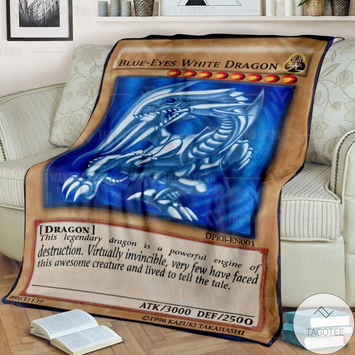 Blue Eyes White Dragon Card Custom Blanket Blue Eyes White Dragon Card Custom Blanket
