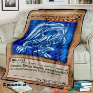 Blue Eyes White Dragon Card Soft Blanket 2