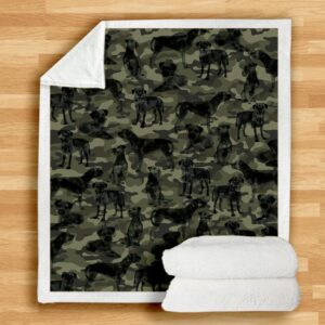 Border Terrier Camo Blanket