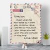 By Air Mail To My Son Wrap Yourself Up In This And Consider It A Big Hug Love Mom Blanket