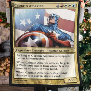 Captain America Human Soldier Fleece Blanket