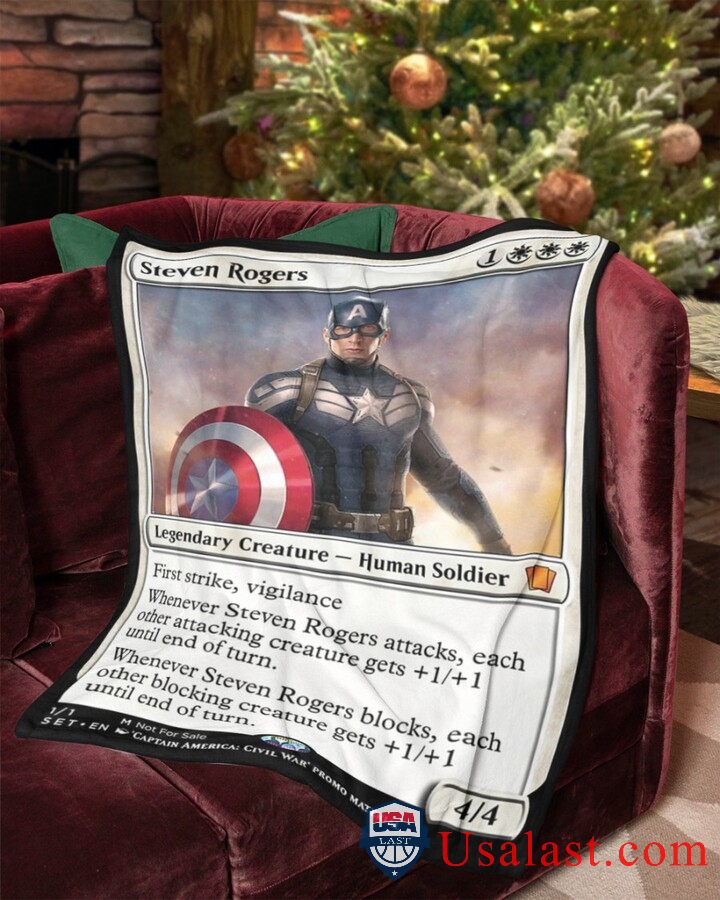 Captain-America-Steven-Rogers-Fleece-Blanket-1