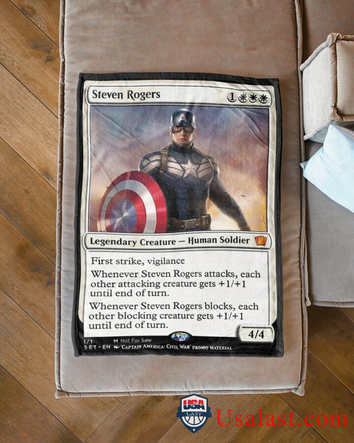 Captain-America-Steven-Rogers-Fleece-Blanket-2