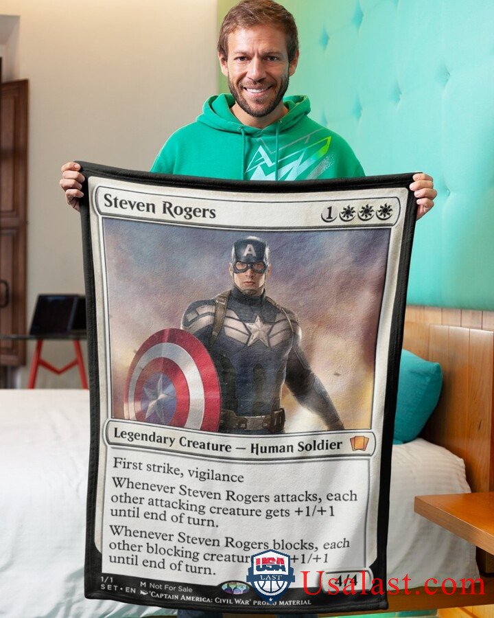Captain-America-Steven-Rogers-Fleece-Blanket-3