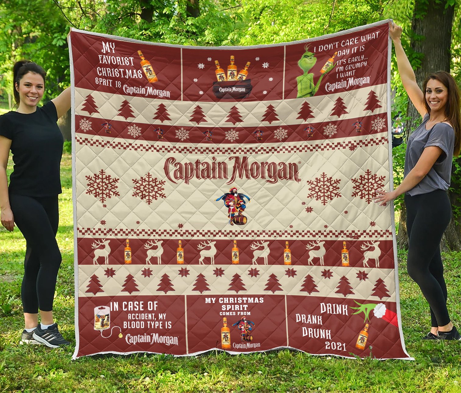 Captain-Morgan-Grinch-Christmas-Blanket-Quilt-3