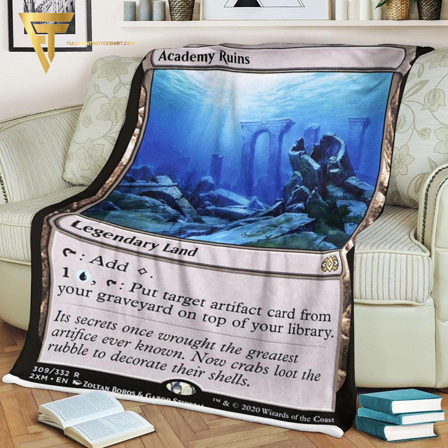 Card Academy Ruins Game Magic The Gathering Blanket Card Academy Ruins Game Magic The Gathering Blanket