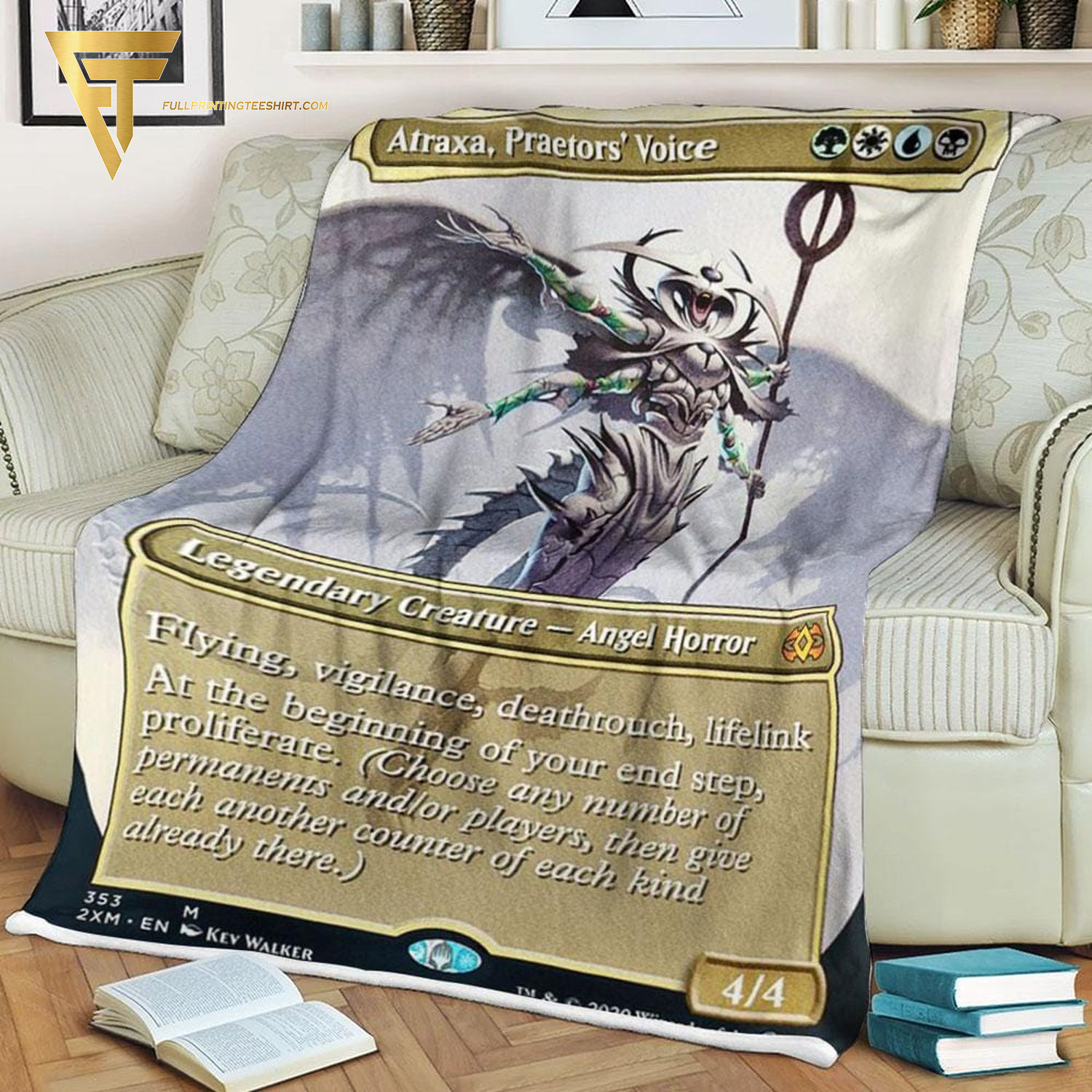 Card Atraxa Praetors Voice Game Magic The Gathering Blanket Card Atraxa Praetors Voice Game Magic The Gathering Blanket