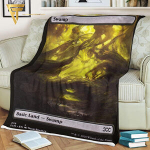 Card Basic Land Swamp Game Magic The Gathering Blanket
