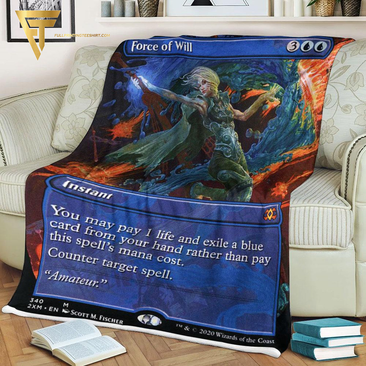 Card Force Of Will Game Magic The Gathering Blanket Card Force Of Will Game Magic The Gathering Blanket