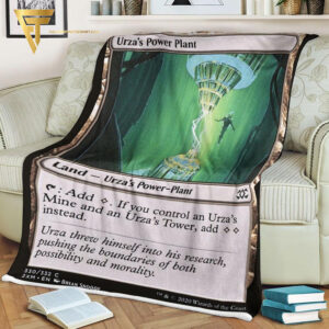 Card Urzas Power Plant Game Magic The Gathering Blanket