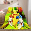 Cartoon Pikachu Pattern Blanket 994