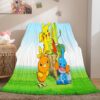 Cartoon Pikachu Pattern Blanket 146