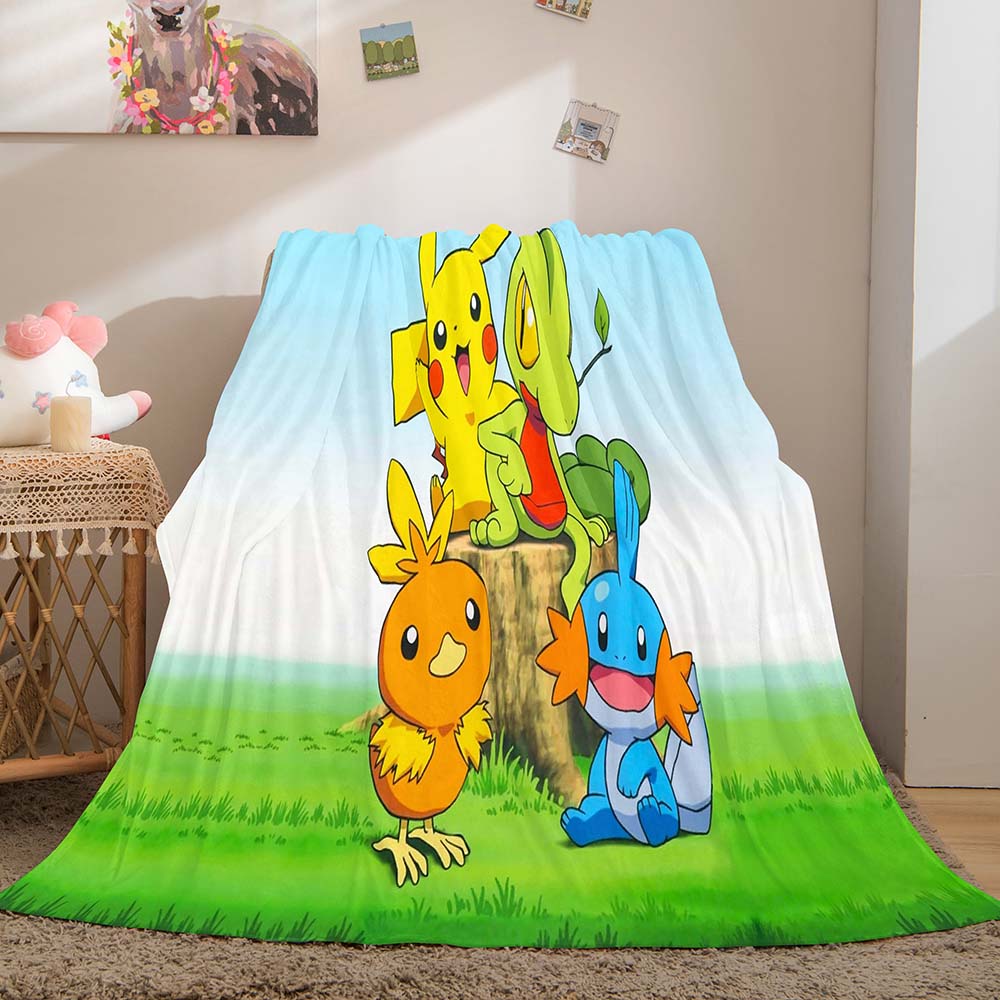 Cartoon Pikachu Pattern Blanket 146 Cartoon Pikachu Pattern Blanket 146