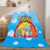 Cartoon Pikachu Pattern Blanket 764