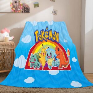 Cartoon Pikachu Pattern Blanket 764