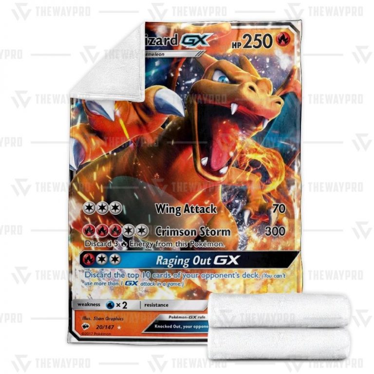 Charizard-Gx-Pokemon-Fleece-Blanket-1