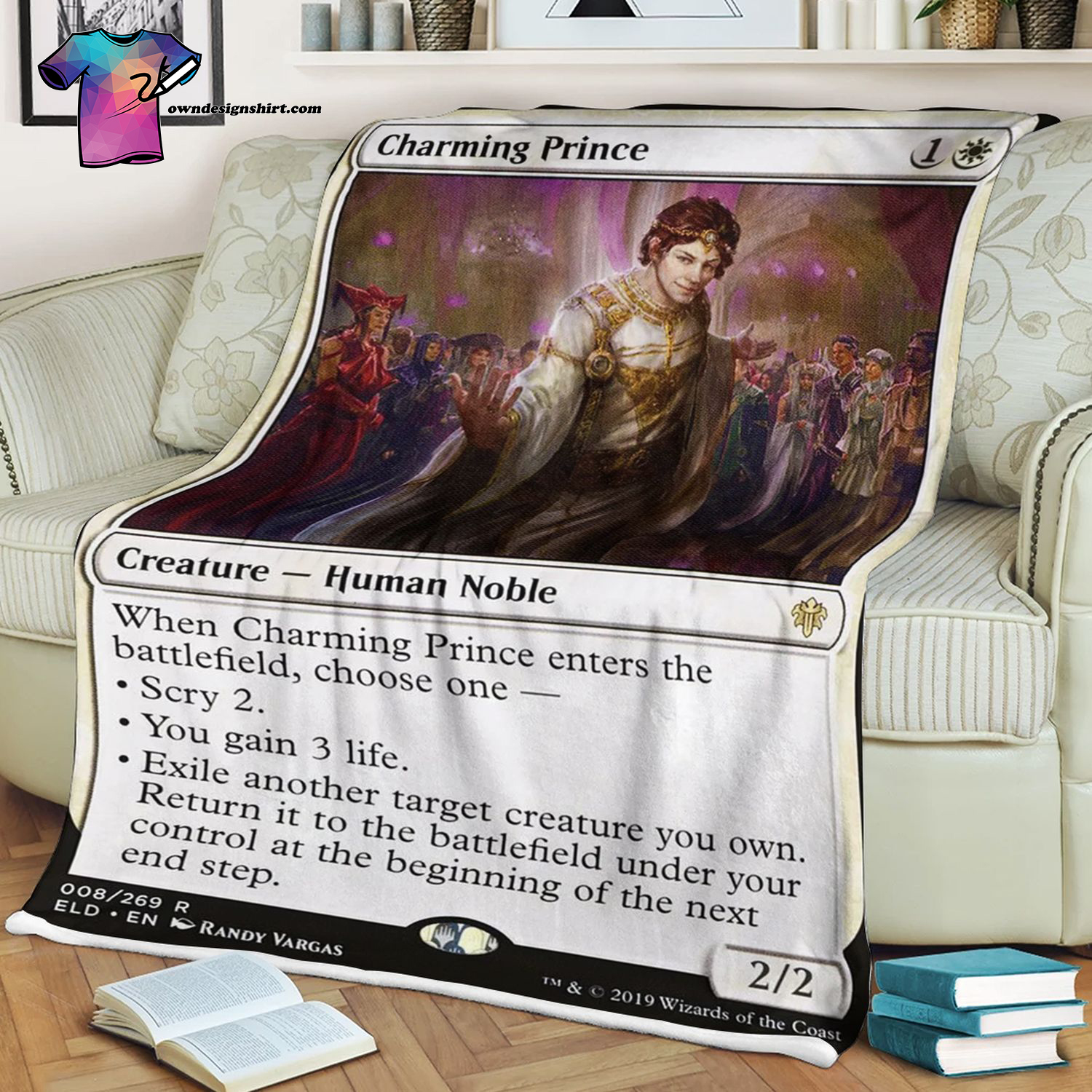 Charming Prince Game Magic The Gathering Blanket Charming Prince Game Magic The Gathering Blanket
