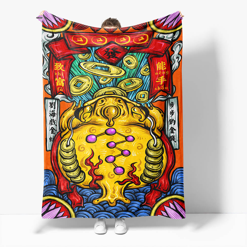 Chinese National Tide Elements Blanket 568 Chinese National Tide Elements Blanket 568