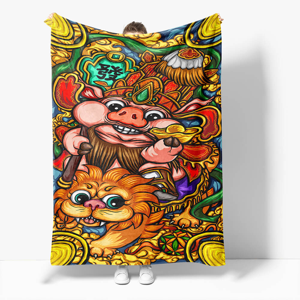 Chinese National Tide Elements Blanket 769 Chinese National Tide Elements Blanket 769
