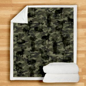 Chinese Crested Camo Blanket