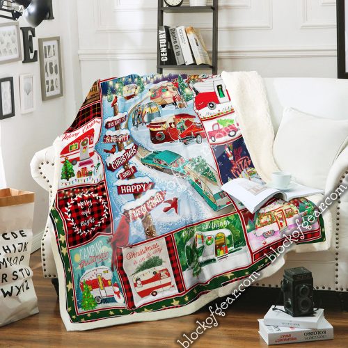 Christmas Camper This Way To A Merry Christmas And Happy New Year Blanket Christmas Camper This Way To A Merry Christmas And Happy New Year Blanket