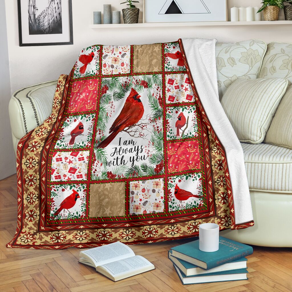 Christmas Cardinal I Am Always With You Blanket Christmas Cardinal I Am Always With You Blanket