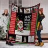 Christmas Corgi May Your Days Be Merry And Bright Xmas Fleece Blanket