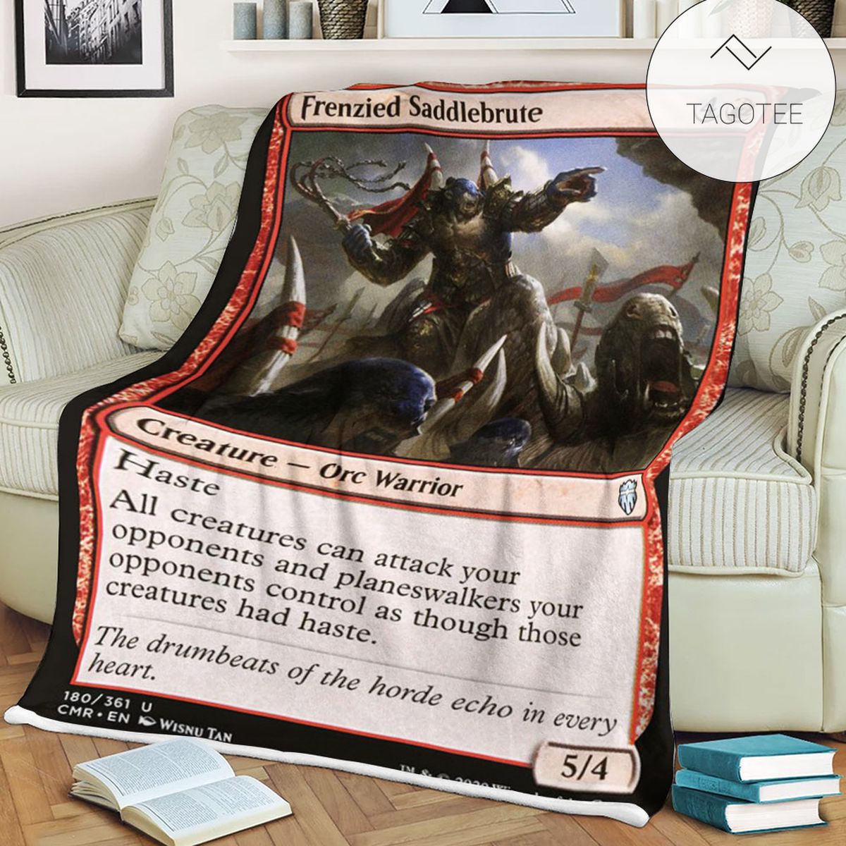 Cmr 180 Frenzied Saddlebrute Mtg Game Magic The Gathering Fleece Blanket Cmr 180 Frenzied Saddlebrute Mtg Game Magic The Gathering Fleece Blanket