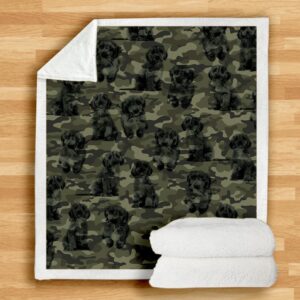 Cockapoo Camo Blanket