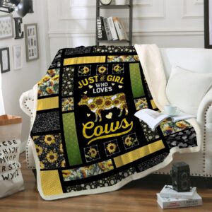 Cow Just A Girl Who Loves Cows Blanket