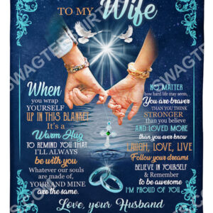Cross To My Wife Follow Your Dreams Im Proud Of You Blanket
