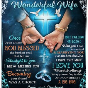 Cross To My Wonderful Wife I Love You Forever And Always Blanket