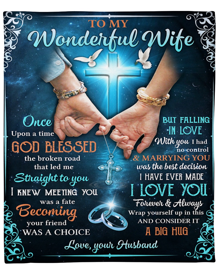 Cross To My Wonderful Wife I Love You Forever And Always Blanket Cross To My Wonderful Wife I Love You Forever And Always Blanket