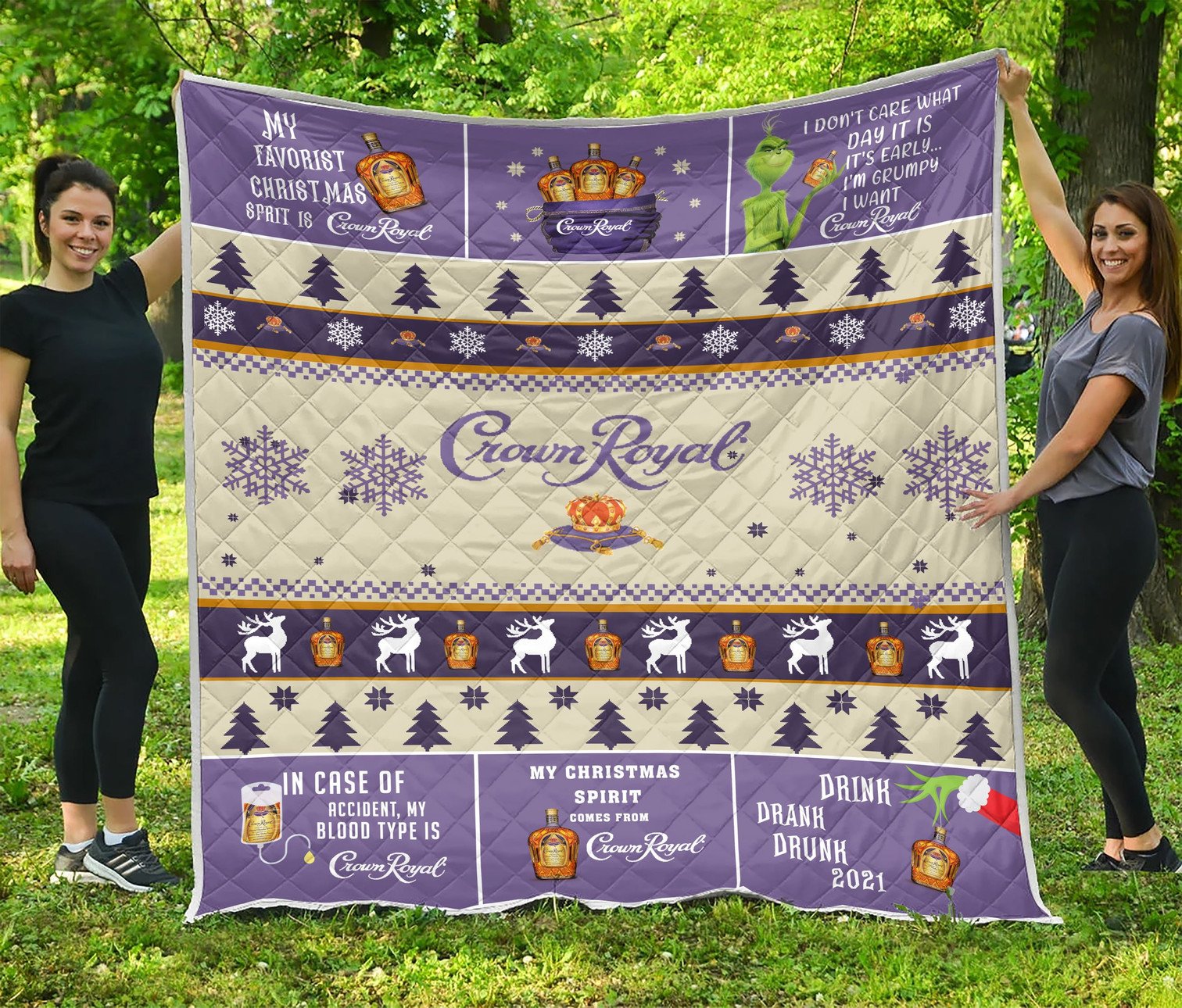 Crown-Royal-Grinch-Christmas-Blanket-Quilt-1