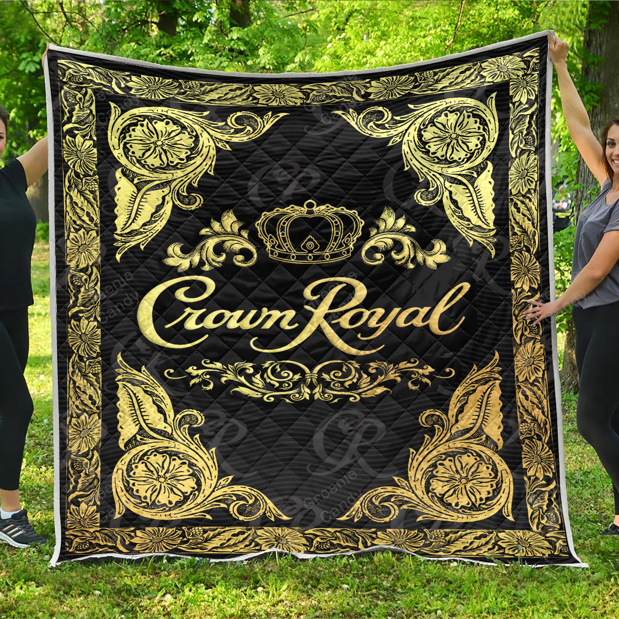 Crown Royal Whisky Black Blanket Quilt Crown Royal Whisky Black Blanket Quilt