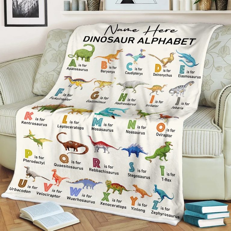 Dinosaur-Alphabet-Custom-Personalized-Blanket-1