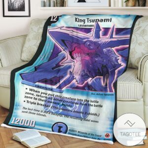 Dm King Tsunami Duel Masters Sherpa Blanket