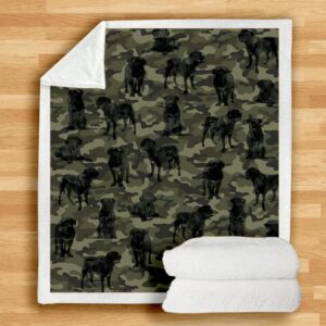 Dogue De Bordeaux Camo Blanket