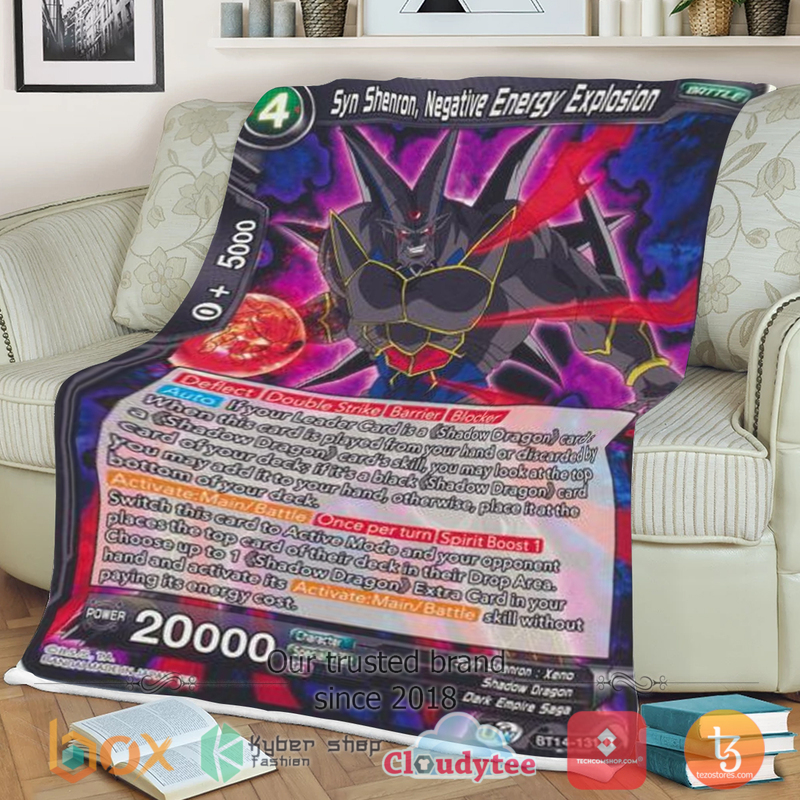 Dragon Ball Syn Shenron Negative Energy Explosion Sherpa Blanket Dragon Ball Syn Shenron Negative Energy Explosion Sherpa Blanket