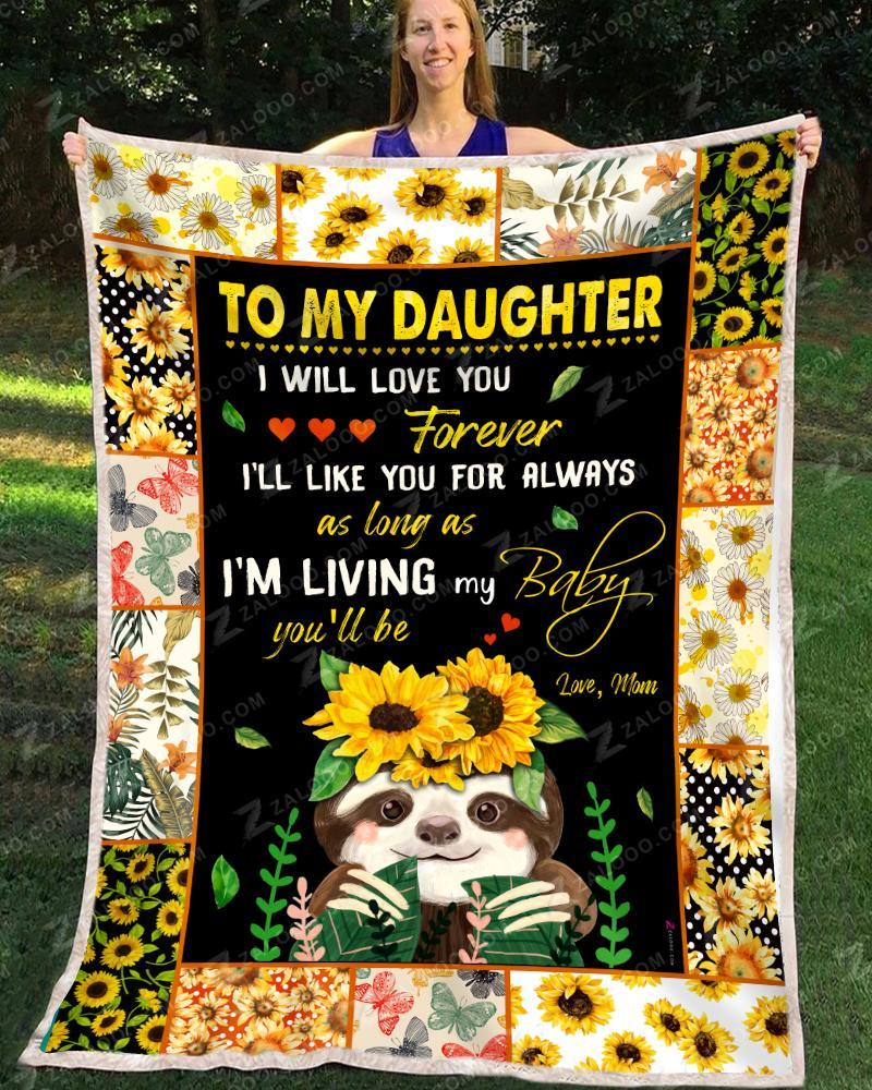 Blanket Sloth Daughter mom I Will Love You Forever Blanket Sloth Daughter mom I Will Love You Forever