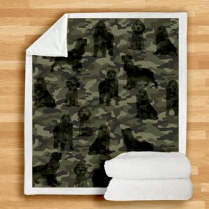 English Cocker Spaniel Camo Blanket