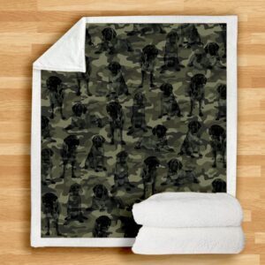 English Mastiff Camo Blanket