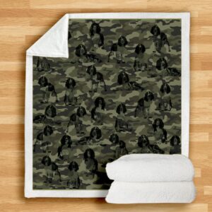 English Springer Spaniel Camo Blanket