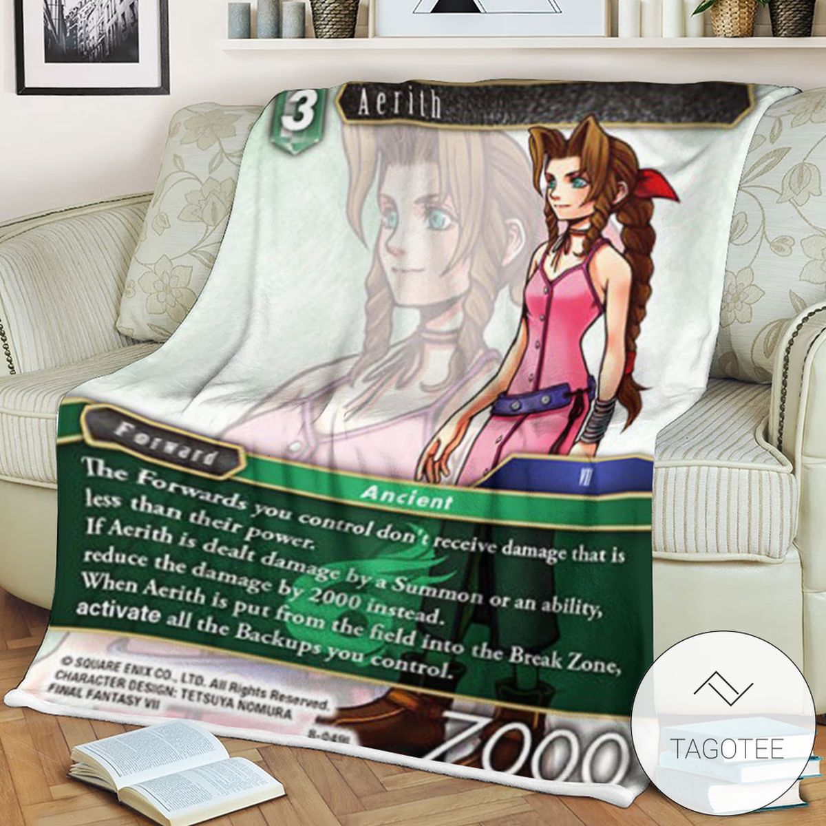 Ff Final Fantasy Aerith 2 Blanket Ff Final Fantasy Aerith 2 Blanket