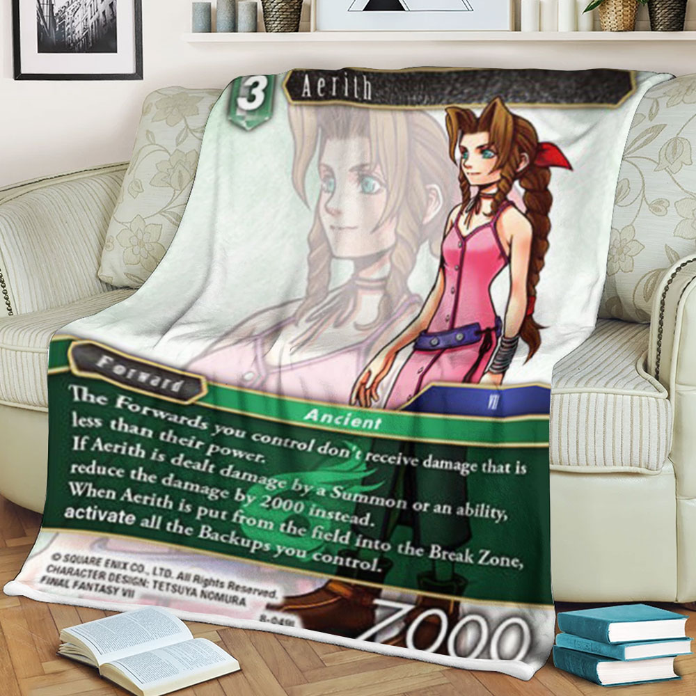Final Fantasy Aerith Sherpa Blanket 2 Final Fantasy Aerith Sherpa Blanket 2