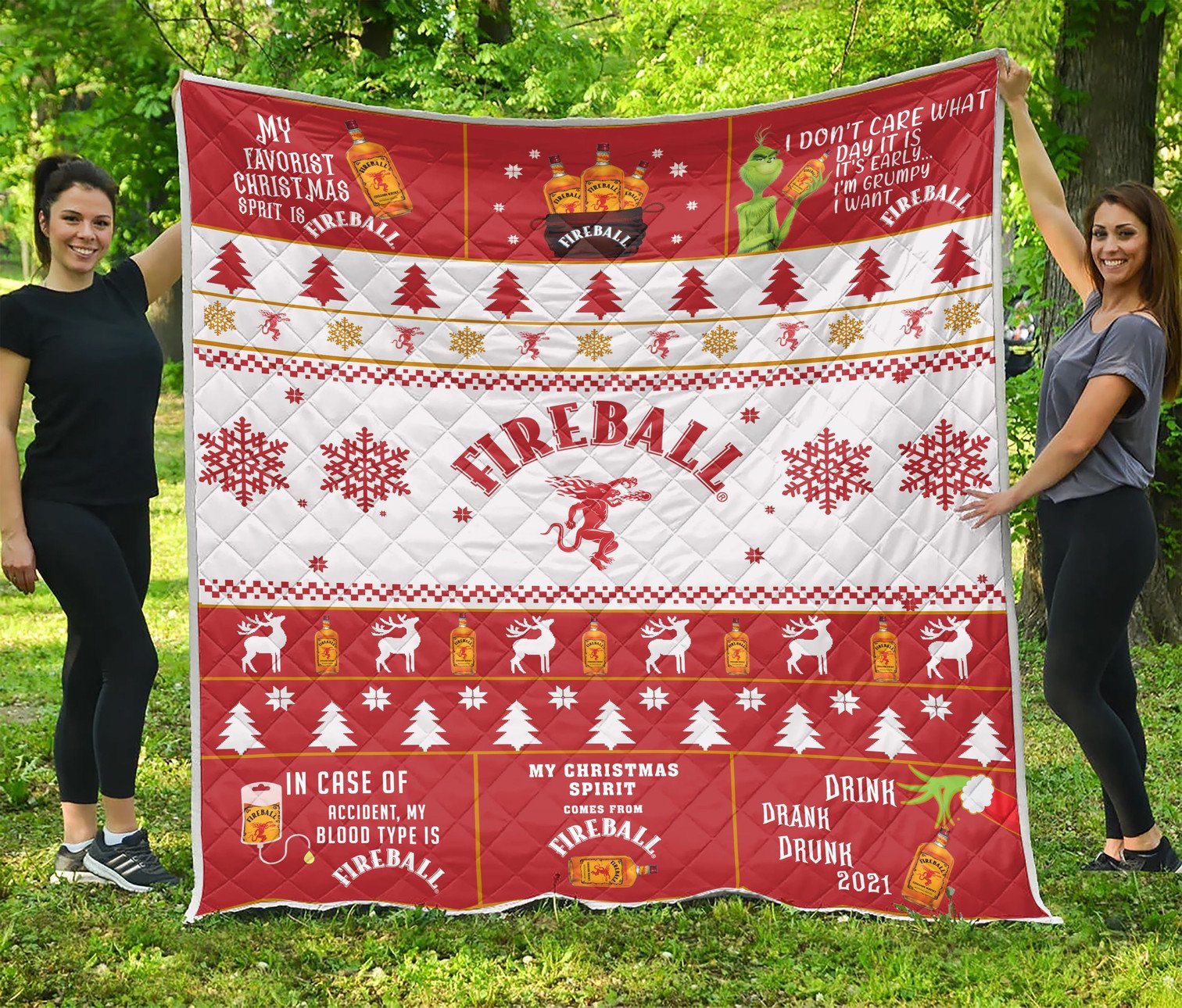Fireball-Cinnamon-Whisky-Grinch-Christmas-Blanket-Quilt-3