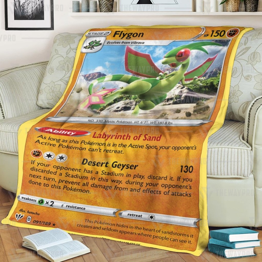 Flygon Darkness Ablaze Pokemon Blanket Flygon Darkness Ablaze Pokemon Blanket
